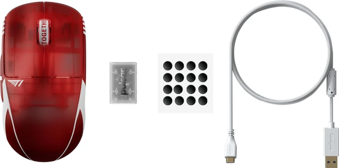 Pulsar Gaming Gears X2 CL CrazyLight Mini Wireless T1 Edition rot/weiß, USB