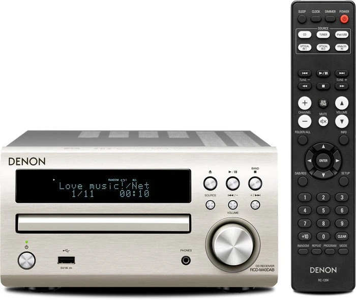 Denon D-M40DAB silber/kirsche