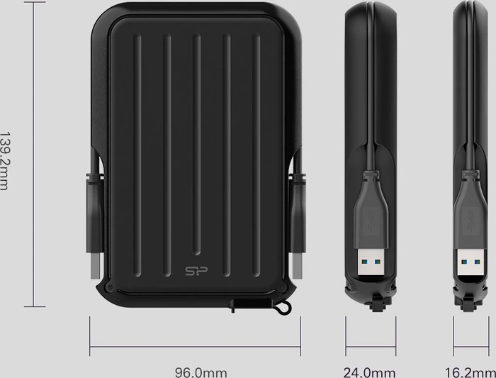 Silicon Power Armor A66, schwarz, 5TB, USB-A 3.0