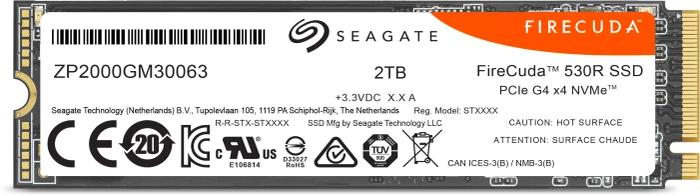 Seagate FireCuda 530R SSD +Rescue 2TB, M.2 2280 / M-Key / PCIe 4.0 x4