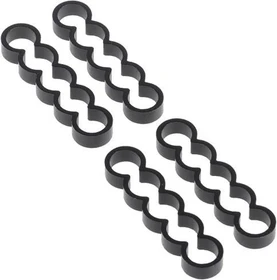 Alphacool Eiskamm Alu X5 Flat Kabelkamm 4mm, schwarz, 4er-Pack
