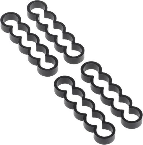 Alphacool Eiskamm Alu X5 Flat Kabelkamm 4mm, schwarz, 4er-Pack