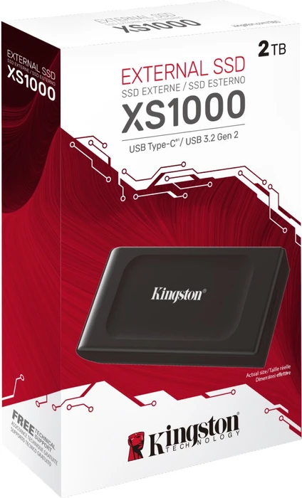 Kingston XS1000 Portable SSD, schwarz, 2TB, USB-C 3.1