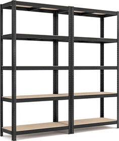 Songmics Schwerlastregal 90x180x40cm schwarz, 2 Stück