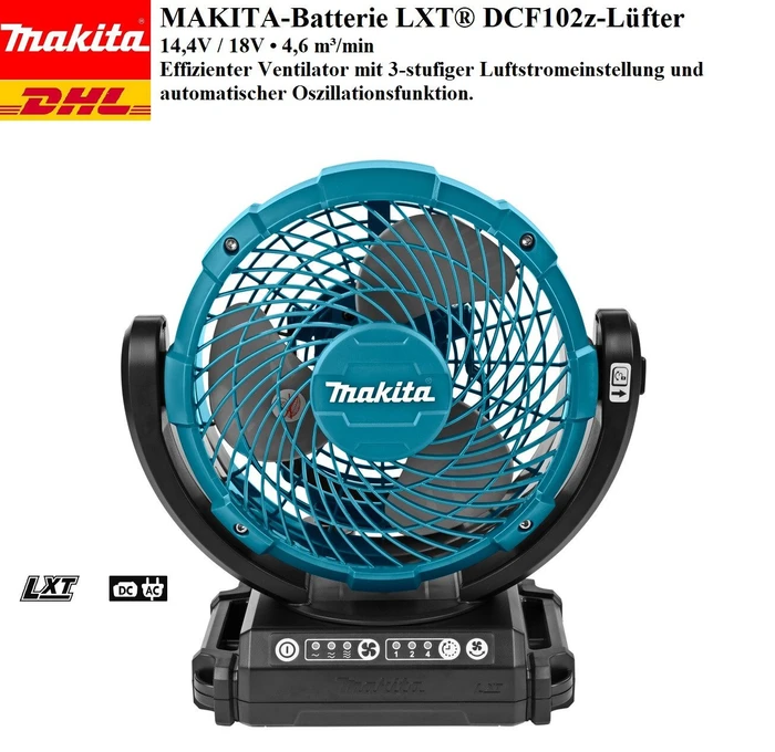 Makita DCF102Z Bodenventilator solo