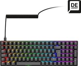 Sharkoon Skiller SGK50 S2, schwarz, LEDs RGB, hot-swap, Gateron BROWN, USB, DE