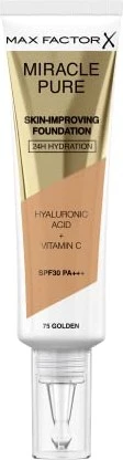 Max Factor Miracle Pure Skin-Improving Hydrating Foundation 75 golden LSF30, 30ml