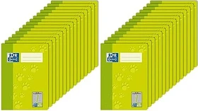 Oxford Schulheft, A5, Lineatur 1, hellgrün, 16 Blatt, 15er-Pack
