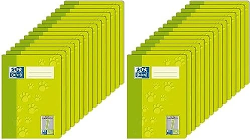 Oxford Schulheft, A5, Lineatur 1, hellgrün, 16 Blatt, 15er-Pack