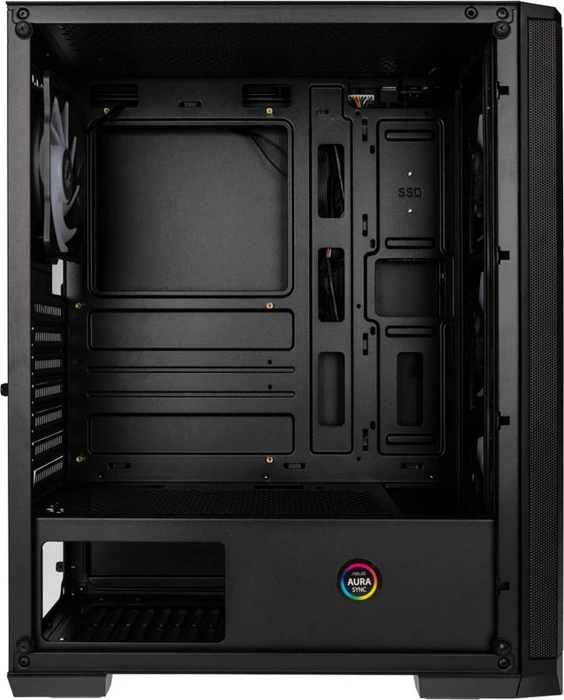 BitFenix Nova Mesh SE TG 4ARGB, schwarz, inkl. 4x Lüfter, Lüfter LED RGB, Glasfenster