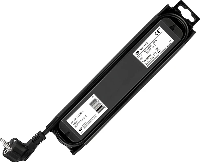 REV Ritter SupraLine mit Schalter, 4-fach, 1.9m, anthrazit/schwarz