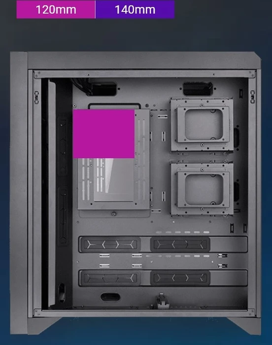 Thermaltake CTE C700 TG ARGB, schwarz, Glasfenster