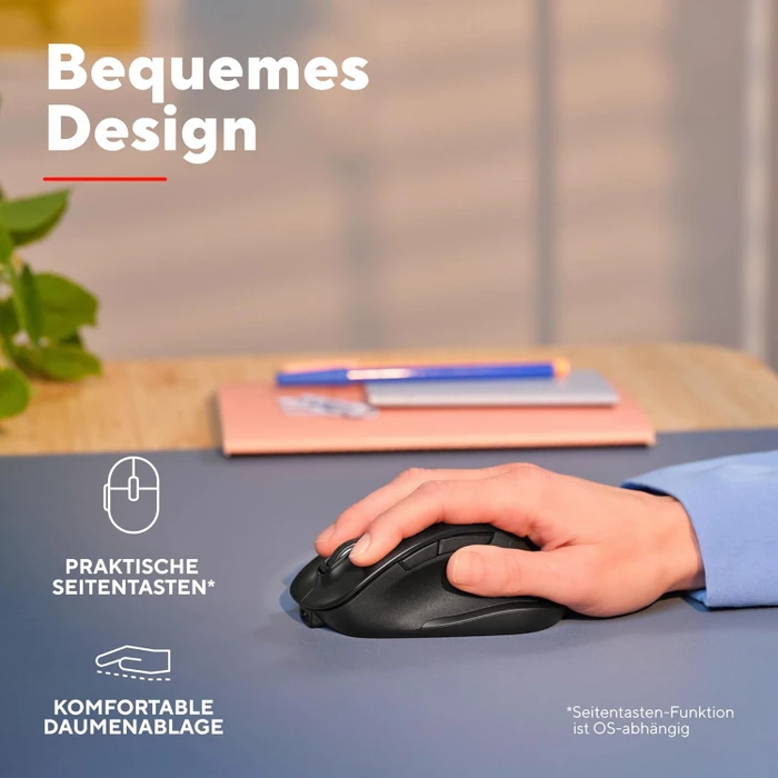 Trust Fyda Multi-Device Wireless Mouse schwarz, USB/Bluetooth