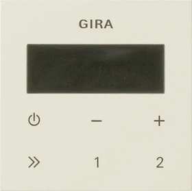Gira System 55 Bedienaufsatz Unterputz-Radio RDS, cremeweiß glänzend
