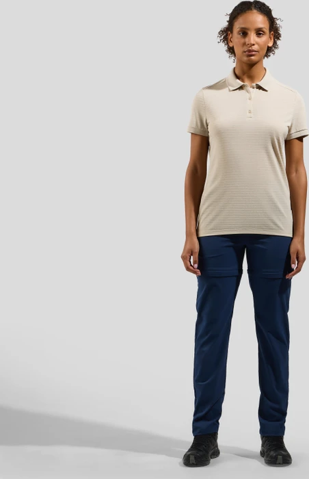 Odlo Ascent Natural Poloshirt kurzarm silver cloud (Damen)
