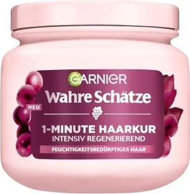 Garnier Wahre Schätze 1-Minute Haarkur Traube Hydraboost, 340ml