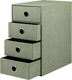Rössler 4er Schubladenbox, 4 Schubladen, A5, salbeigrün