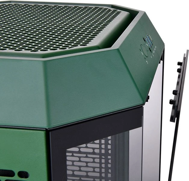 Thermaltake The Tower 300 Racing Green, grün, Glasfenster