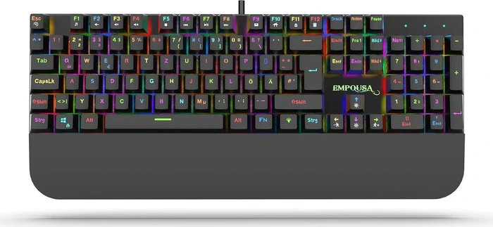 Inca IKG-443 Empousa Mechanical Gaming Tastatur, schwarz, LEDs RGB, RED Switches, USB, DE