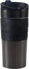 Bodum Travel Mug Edelstahl Isolierbecher 350ml schwarz