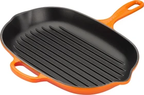 Le Creuset Signature Gusseisen Grillpfanne oval 32cm ofenrot