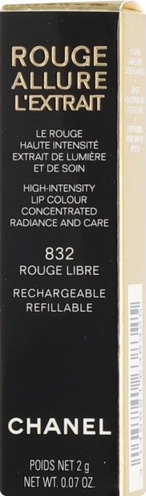 Chanel Rouge Allure L'Extrait Lippenstift nachfüllbar 832 rouge libre, 2g
