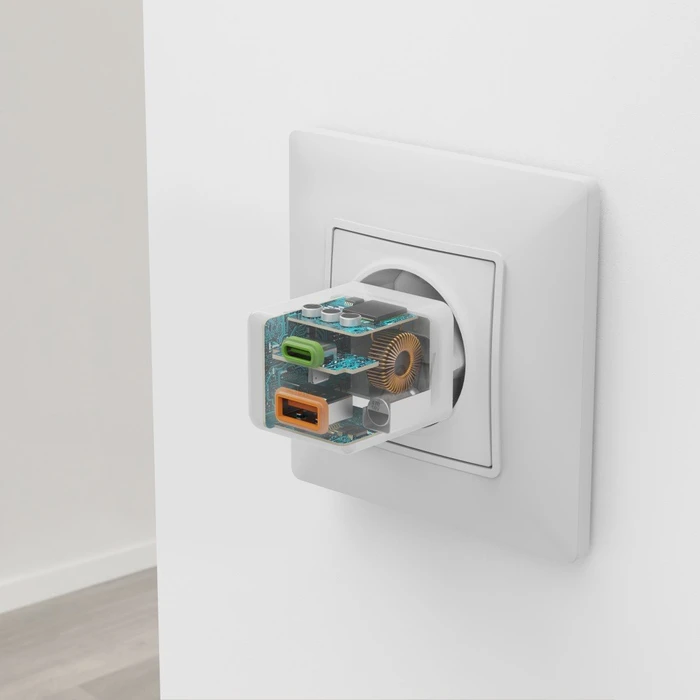 Hama Schnellladegerät 1x USB-C PD 1x USB-A QC Mini-Ladegerät 30W weiß