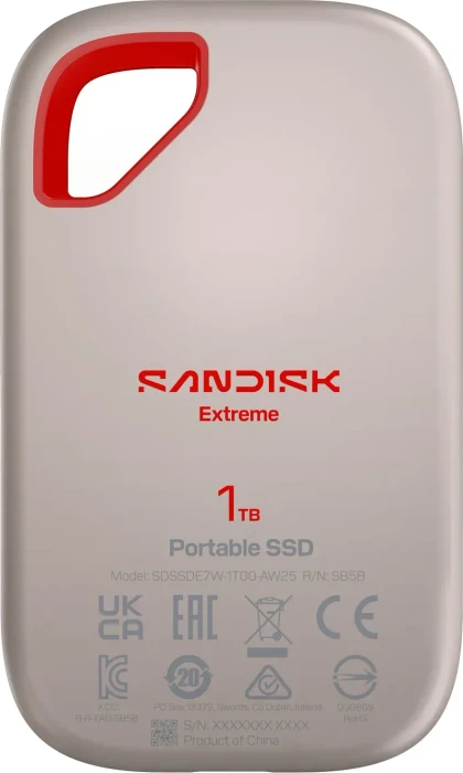 SanDisk Extreme Portable SSD V3, beige, 1TB, USB-C 3.2