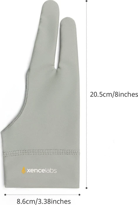 Xencelabs Drawing Glove, Zeichenhandschuh, Medium, grau