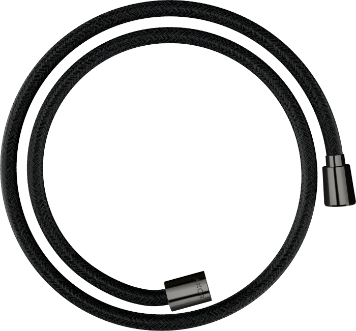Hansgrohe AXOR ShowerSolutions Textilbrauseschlauch 1.25m mit konischer und zylindrischer Mutter polished black chrome