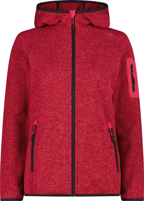 CMP Knit Tech Fleece Hoody Jacke carminio/darker (Damen)