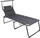 Linder Alu-Sonnenliege XXL mit Sonnendach gepolstert Gartenliege anthrazit (MC4400ANSD)