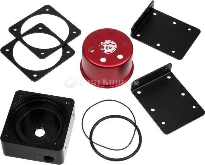 Bitspower Premium MOD Top Laing D5 Pumpendeckel, POM, schwarz/rot