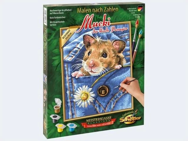 Schipper Arts & Crafts Malen nach Zahlen Mucki der blinde Passagier