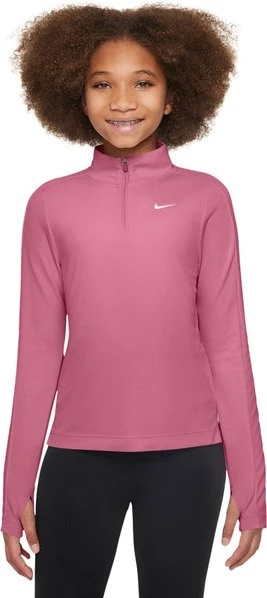 Nike Pro Dri-FIT 1/4-Zip Funktionsshirt langarm peony/white (Junior)