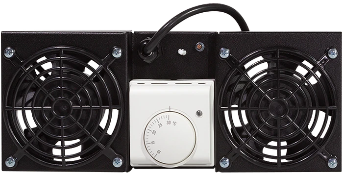 LogiLink Lüftermodul für Canovate Wandschränke, 2 Lüfter, schwarz
