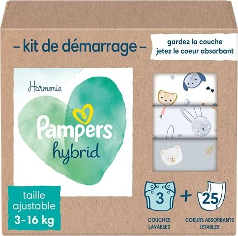 Pampers Harmonie Hybrid-Windel Set, 3-16kg, 3 Stück