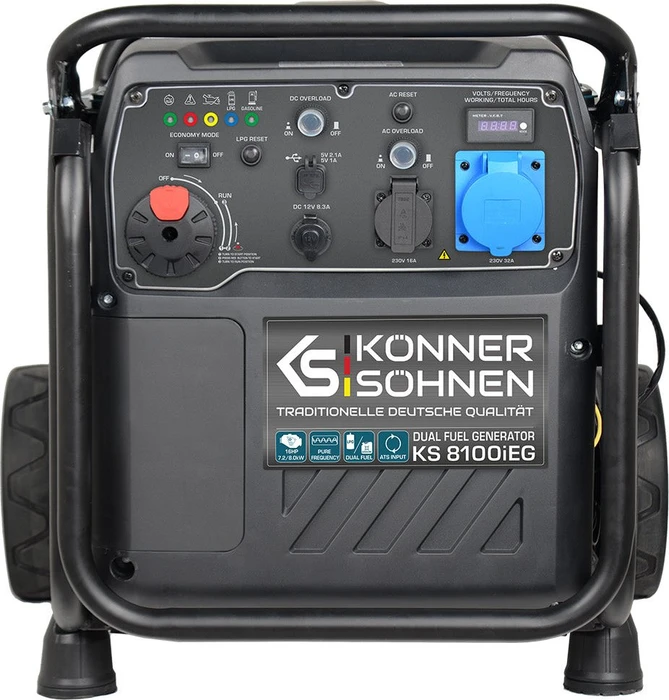 Könner & Söhnen KS 8100iEG Hybrid Flüssiggas/Benzin-Stromerzeuger