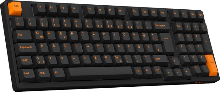 Akko 3098B Plus, Cherry Profil, LEDs RGB, Black & Orange, V3 Cream Yellow, USB/Bluetooth, DE