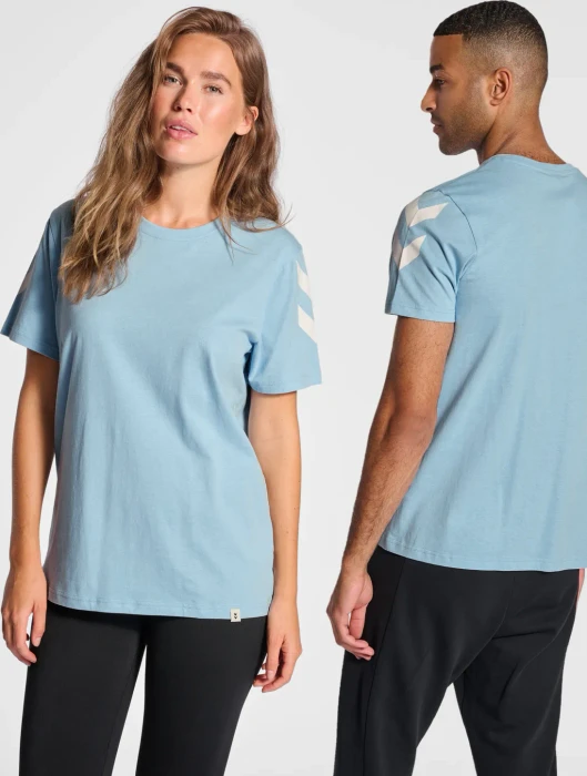 hummel Legacy Chevron T-Shirt kurzarm placid blue