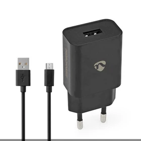 Nedis 10.5W USB-Universal-Ladegerät inkl. Micro-USB-Kabel schwarz
