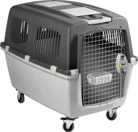 Kerbl Transportbox Gulliver Mega, Größe 6, 92x66x64cm, dunkelgrau, hellgrau