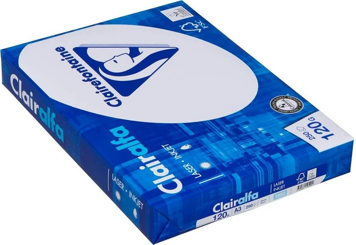 Clairefontaine Clairalfa Universalpapier hochweiß, A3, 120g/m², 250 Blatt