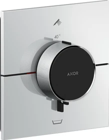 Hansgrohe Axor ShowerSelect ID eckig Thermostat für 2 Verbraucher mit integrierter EN1717 Sicherungskombi chrom