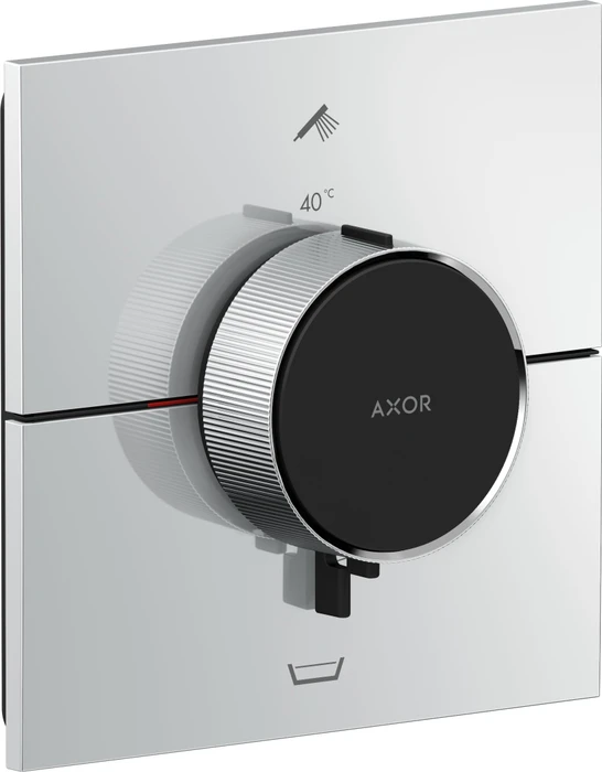 Hansgrohe Axor ShowerSelect ID eckig Thermostat für 2 Verbraucher mit integrierter EN1717 Sicherungskombi chrom