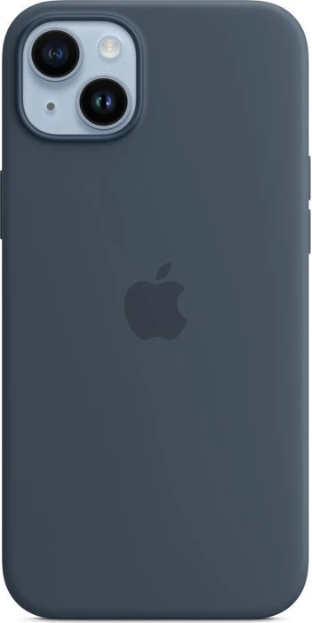 Apple Silikon Case mit MagSafe für iPhone 14 Plus sturmblau