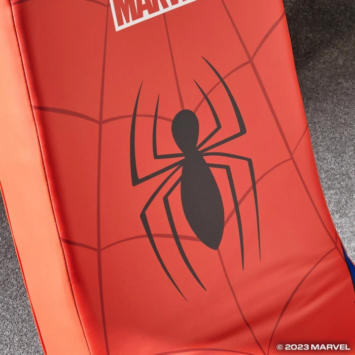 X Rocker Marvel Icon Video Rocker Gaming Bodensessel für Kinder/Jugendliche, Spider-Man rot/blau