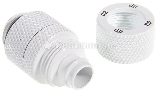 Bitspower Anschluss G1/4" auf 11/8mm drehbar weiß