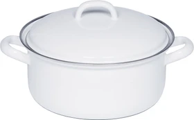 Riess Classic Kasserolle mit Deckel 22cm 3l weiß