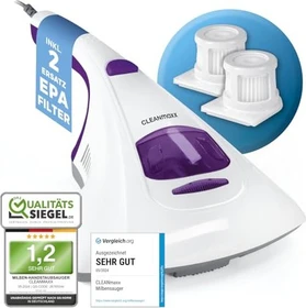 CLEANmaxx Vibration Milbensauger weiß/violett